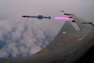 The Astra Mk-I missile tested from a Su-30 fighter of the Indian Air Force
